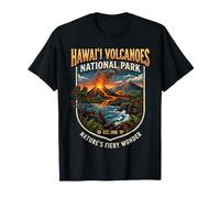 Hawai'i Volcanoes National Park Vintage Lava Eruption Emblem T-Shirt