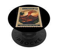 Hawaii Volcanoes National Park Vintage Stamp Bucket List PopSockets Adhesive PopGrip