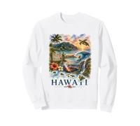 Hawaii Watercolor Tropical Island Paradise Design Sweatshirt