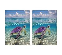 Hawaii with Purple Sea Turtle Passport Holder Passport Wallet PU Leather Passports Protective Cover Slim Travel Accessories