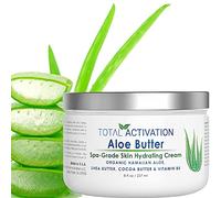 Hawaiian Aloe Vera Butter for Skin Rejuvenation, Hydrating & Healing Face & Body Moisturizer Skin Cream, Organic & Natural Ingredients, Replace Organic Aloe Gels, Juices & Lotions, No Additives, 8 oz