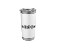 Hawaiian Aloha Black and White Hibiscus Flower Hawaii Surfer Stainless Steel Insulated Tumbler