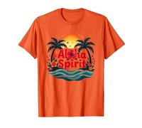 Hawaiian Aloha Spirit Tropical Paradise for Men T-Shirt, Men, Orange, Medium