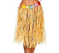 Hawaiian Authentic Raffia Hula Skirt Fancy Dress Accessory - Plus Size (60cm)