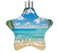 Hawaiian Beach 3D Christmas Hanging Ornaments Star Pendant Xmas Ornament Farmhouse Christmas Tree Decoration for Fireplace Window Crafts Holiday Party Supply Home Decor