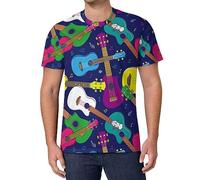 Hawaiian Beginner Ukulele T Shirts Men Graphic Tee Tops 2XL
