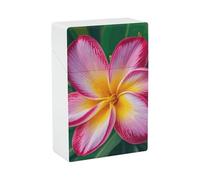 Hawaiian Colorful Flower Cigarette Case - Portable Cigarette Box Lightweight Holder Case for Travel Waterproof Plastic Cigarettes Boxes Pocket Size Storage Box for 20 Cigarettes