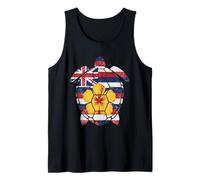 Hawaiian Flag Sea Turtle Pidgin Hawaii Hibiscus Flower Tank Top