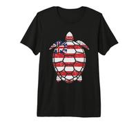 Hawaiian Flag Sea Turtle Pidgin Hawaii Premium T-Shirt