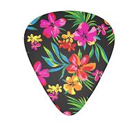 Hawaiian Flower Advanced guitar pick 12 pieces Three thicknesses for bass, electric guitar, acoustic guitar bag