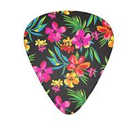 Hawaiian Flower Advanced guitar pick 12 pieces Three thicknesses for bass, electric guitar, acoustic guitar bag