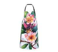Hawaiian flower art print Printed Chef Apron for Men Women Adjustable Bib Apron Funny Cooking Aprons with Pockets