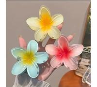 Hawaiian Flower Claw Clips - 3-Pack Tropical Jaw Clips for Women, Strong Hold for Thick or Fine Styles - Choose Your Favorite Colors (Design 2, One Size)