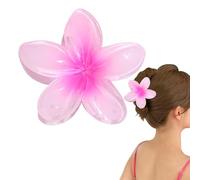 Hawaiian Flower Hair Clip, Nonslip Claw Clip With Strong Hold for Women and Girls, Magenta