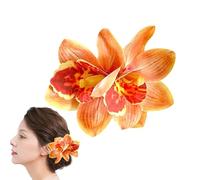 Hawaiian Flower Hair Clips - Orchids Artificial Non-Slip Clips - Flower Hair Pins for Holidays Festivals Home Travel Wedding Bridal Shower Summer Everyday New Year's Day