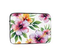 Hawaiian flower print 1 Print Laptop Sleeve, Compact Portable Protection for 12 inch Devices, Pad Tablet, Work, Travel & Office Use