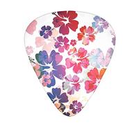 Hawaiian flower print Advanced guitar pick 12 pieces Three thicknesses for bass, electric guitar, acoustic guitar bag