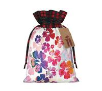 Hawaiian Flower Print Print Gift Reusable Bags Festive Drawstring Party Favors Pouches Versatile Seasonal