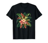 Hawaiian Hibiscus Tropical Rainforest Flowers T-Shirt