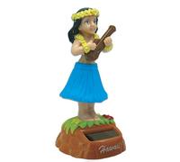 Hawaiian Hula Girl with Ukulele Solar Dashboard Doll - Assorted colors