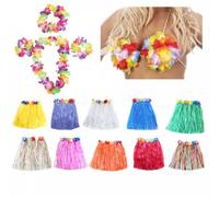 Hawaiian Hula Set I Love Fancy Dress Beige One Size