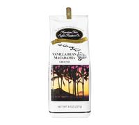 Hawaiian Isles Coffee Vanilla Bean Macadamia Flavored, Light Roast Ground Coffee, Roasted with Aloha - 237 ml Bag