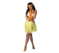 Hawaiian Leis Grass Skirt Flower Garlands five Piece set