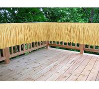 Hawaiian Luau Grass Raffia Fringe Banner Table Skirt for Tropical Birthday Party Tiki Bar, Tent,Chair Skirt,Deck Skirt,Garland Graduation Summer Beach Decorations