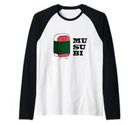 Hawaiian Musubi Canned Meat Sushi Nori sea Raglan Baseball Tee