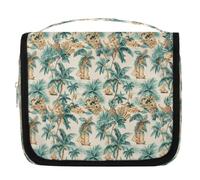 Hawaiian Pattern Travel Toiletry Bag for Women Men Girls Boys Kids Makeup Cosmetic Bag Hanging Wash Bag Toiletries Organizer Shower Bag