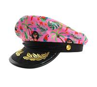 Hawaiian Pink Sailor Hat - Pink Hawaii Captain Cap - Perfect for Stag Dos Fancy Dress Summer Beach Party Wear Accessory - Pack of 1
