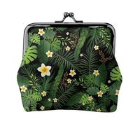 Hawaiian Print Compact Coin Purse Exquisite Kiss Lock Wallet Cute Mini Pouch Coins Cards Wallet