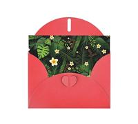 Hawaiian Printing Holiday Happy Birthday Cards Gift With Envelope And Note Tag For Women Men Wife Mom Husband