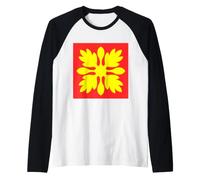Hawaiian Quilt Pattern Royal Hawaii Ali'I Island Heritage Raglan Baseball Tee