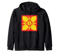 Hawaiian Quilt Pattern Royal Hawaii Ali'i Island Heritage Zip Hoodie