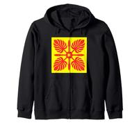 Hawaiian Quilt Pattern Royal Hawaii Ali'i Island Heritage Zip Hoodie