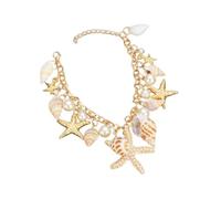 Hawaiian Sea Shell Charm Bracelet Boho Beach Jewelry For Women