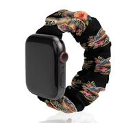 Hawaiian Sea Turtle Soft Elastic Scrunchie Watch Strap Compatible with IWatch Series 6 5 4 3 2 1 Printed Wristbands Bands