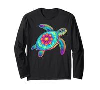 Hawaiian Sea Turtle Tie-Dye Hawaii Colorful Beach Summer Long Sleeve T-Shirt