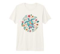 Hawaiian Sea Turtle Tropical Hibiscus Plumeria Flowers Beach Premium T-Shirt