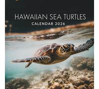 Hawaiian Sea Turtles Calendar 2026: A year of breathtaking Hawaiian beaches and the gentle beauty of sea turtles in their tropical paradise.