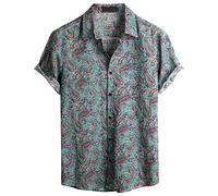 Hawaiian Shirt Beach Shirt Mens Short Sleeve Shirt Floral Classic Shirt Print Casual Regular Fit Thermal Mens Long Sleeve tee Shirt Mens Polo Tops 4XL Knitted Tank Tops Mens