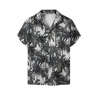 Hawaiian Shirt for Men UK Sale Clearance,Short Sleeve Button Down Shirts Man Summer Palm Tree Printed Tops Beach Tropical Blouse Regular Fit Casual Tees Button Up Shirt Holiday Tshirts Retro T-Shirts
