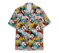 Hawaiian Shirt for Men Women Funny Hawaiian Shirt Mens Summer Beach Aloha Short Sleeve Casual Button Down, Dinosaur 3, XL