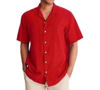 Hawaiian Shirts for Men Adult Short Sleeve Shirts Men Mens Summer Regular Fit Shirts Casual Button Down Beach Tops Beach Shirt Floral Summer Casual Button Down Shirts Mens JANUK40615DEALS0352 Red