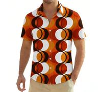 Hawaiian Shirts for Men, Hawaiian Shirts for Men: Quick Dry Lightweight Funny Clothes Beach Relaxed Fit Mens Floral Clothing Comfortable Funky Ugly Shirt Orange L