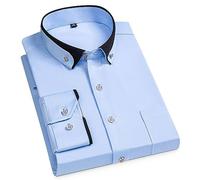 Hawaiian Shirts For Men,Mens Non Iron Stretch Shirt Long Sleeve Regular Fit Solid Shirts Casual Button Down Shirts Stylish Funky Fancy Shirt Business Shirts Party Hawaiian Shirts Dress Shirts,Light