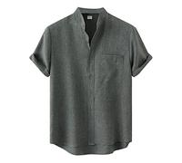 Hawaiian Shirts for Men Short Sleeve Cats T-Shirt Button Down Shirt with Pocket Summer Tropical Tops Vacation Clothes Camisas De Hombre Manga Corta(Z12-Green, L)