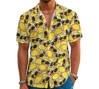 Hawaiian Shirts for Men Summer Beach Casual Short Sleeve Button Down Tropical Beach Shirts Novelty Print