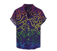 Hawaiian Shirts for Men Summer Beach Shiteshirts Funny Button Down Short Sleeve Shirt Casual Ugly Shirts for Beach Holiday Party (C1-Navy, XL)